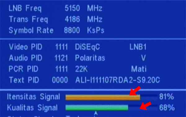 Cara memprogram sinyal parabola yang hilang